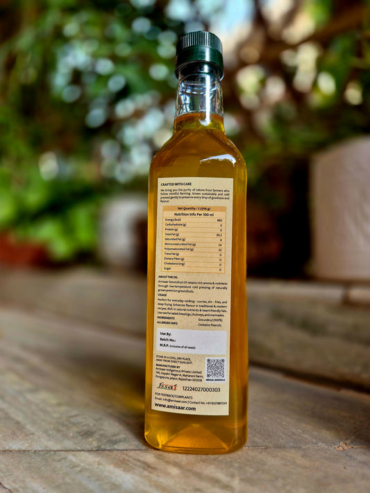 Pure and Natural - Cold Pressed Groundnut Oil - 1 ltr